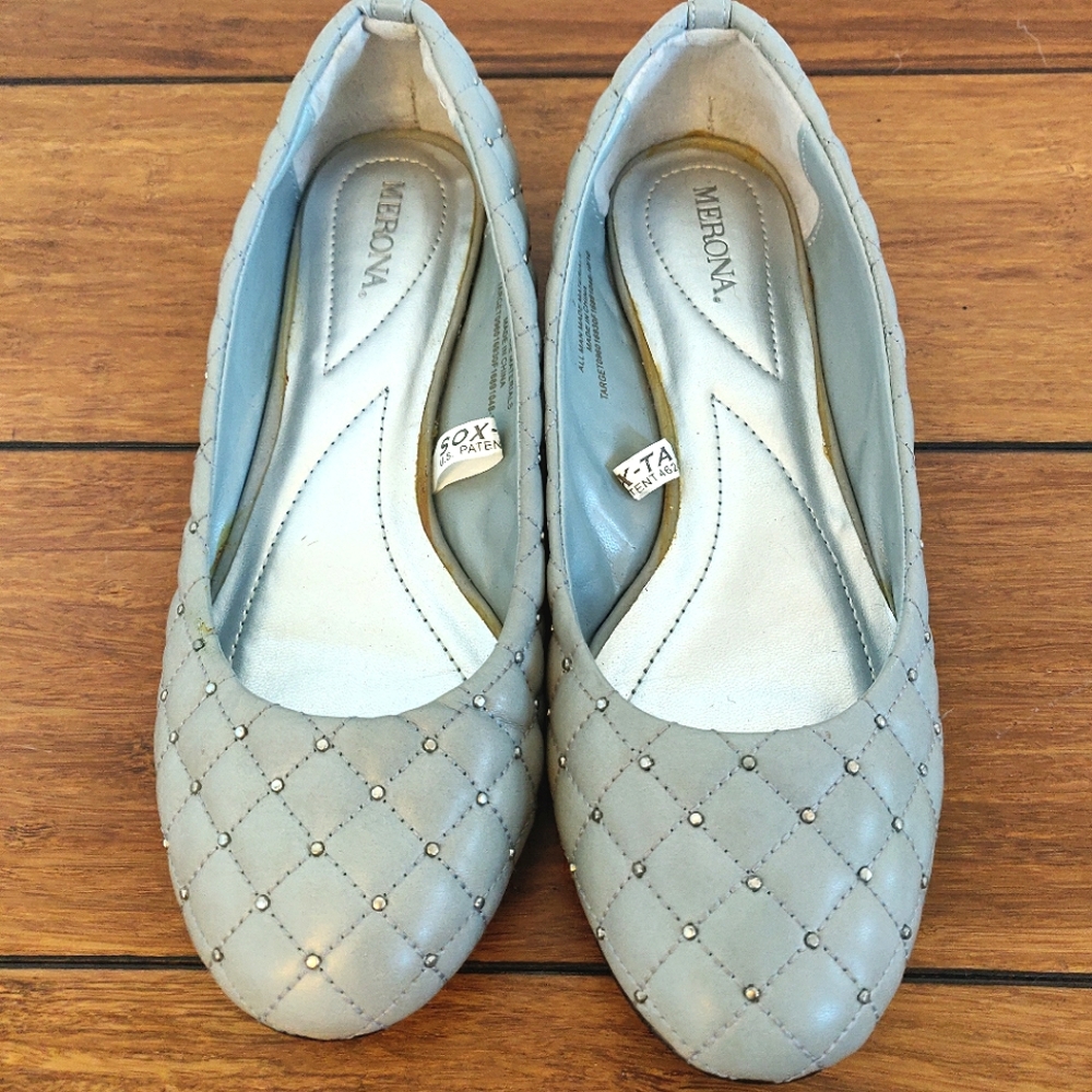 Merona Quilted Grey Flats
